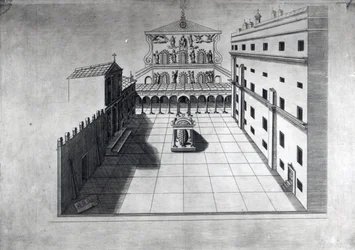 La cour du Belvédère dans l